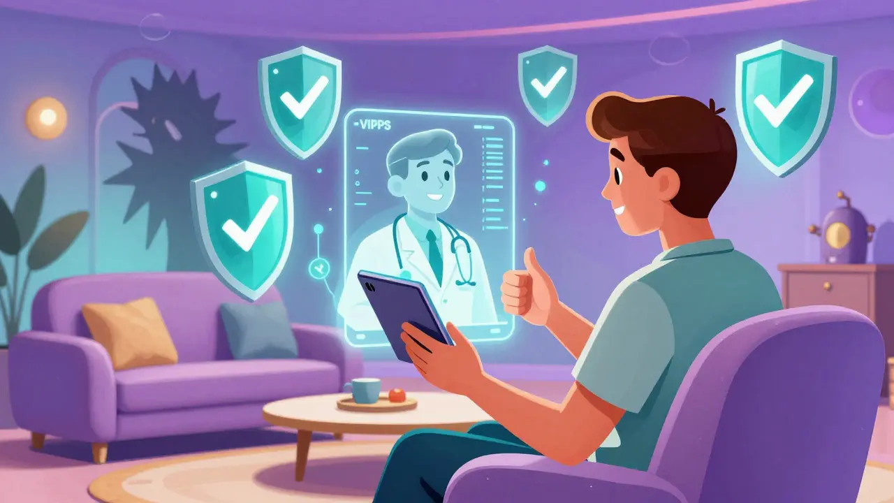 Telehealth consultation with safety shields protecting against illegal online pharmacies