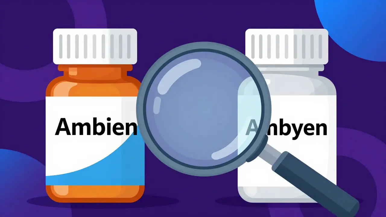 Comparison of similar-looking medication names causing risk